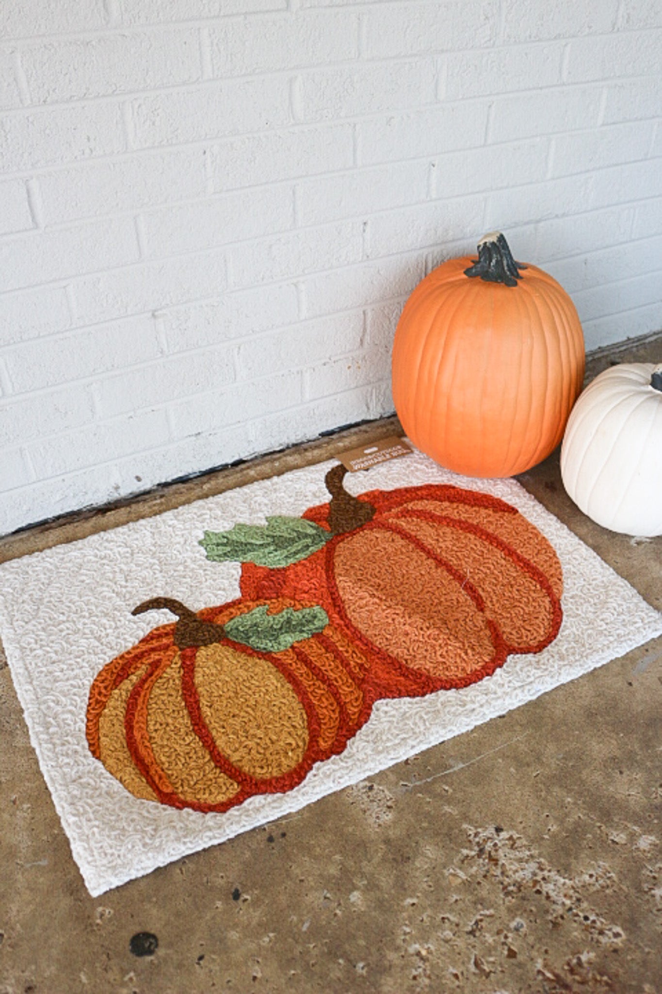Indoor Outdoor Washable Pumpkin Doormat