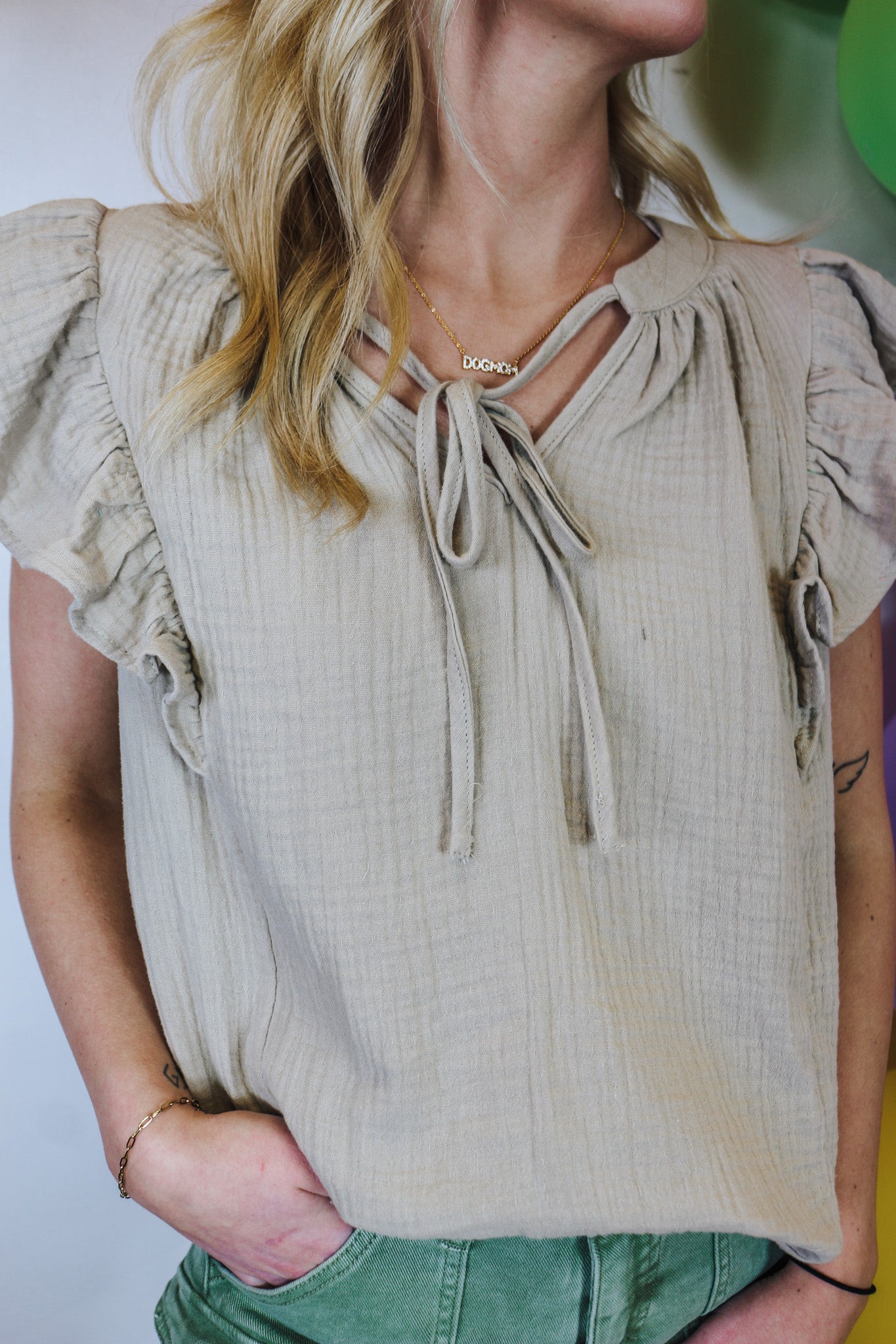 Remember This Feeling Taupe Blouse