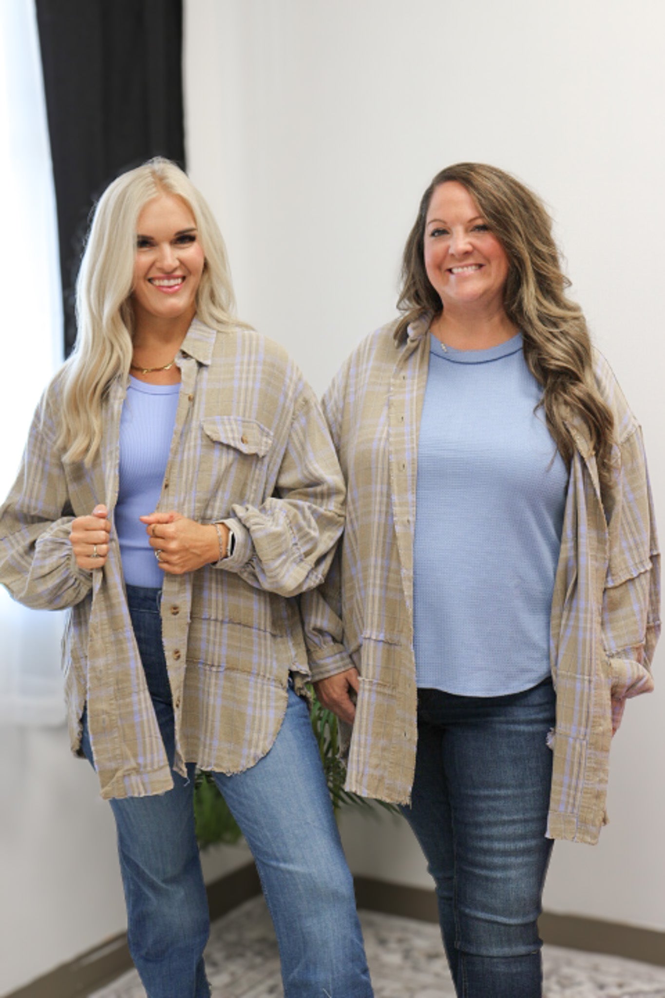 Fireplace Chats Plaid Flannel Top -2 Colors