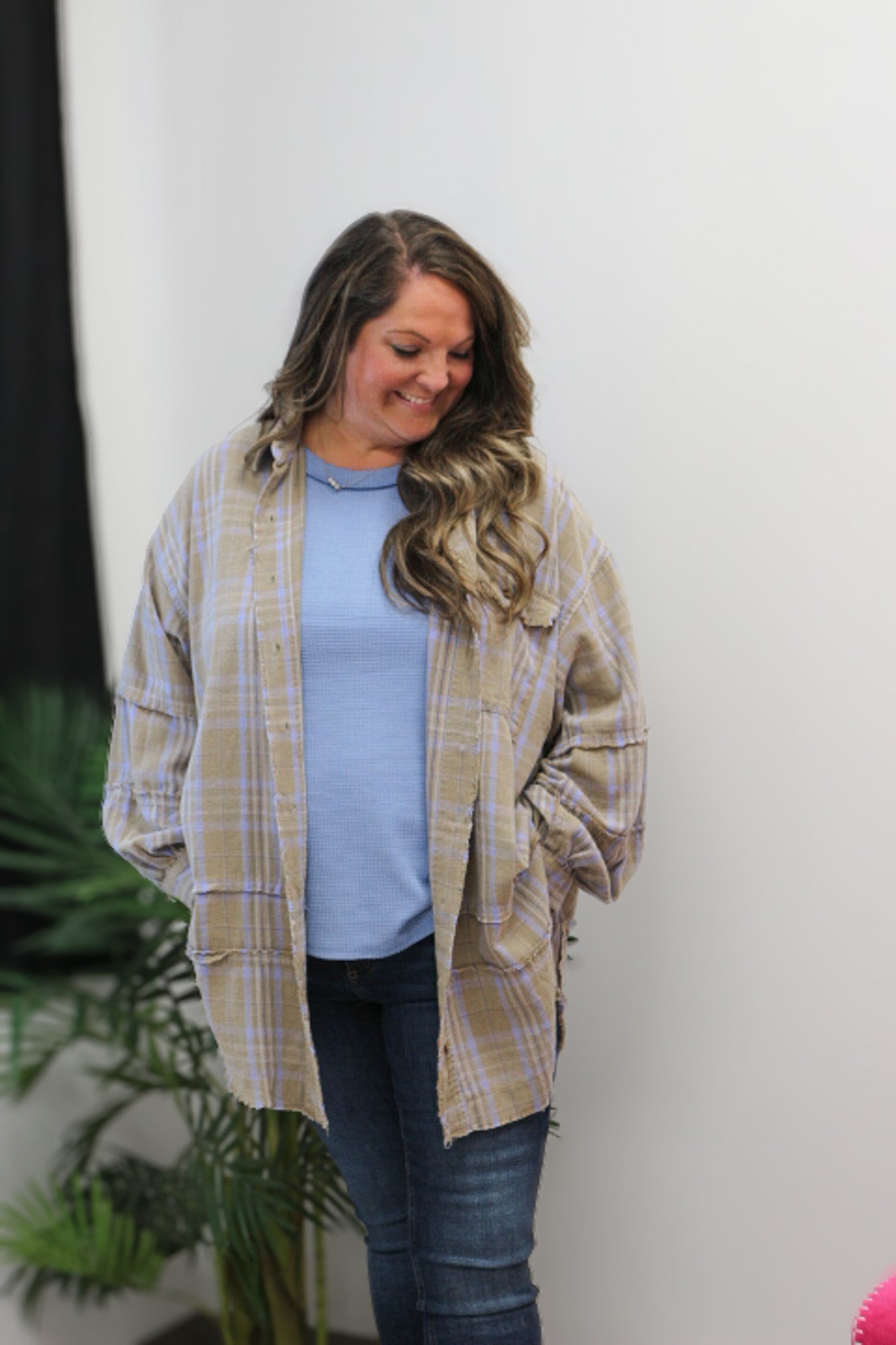 Fireplace Chats Plaid Flannel Top -2 Colors