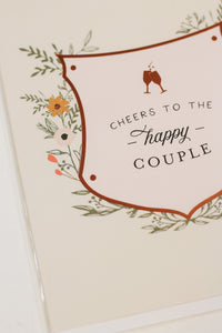 Cheers To the Happy Couple Wedding Greeting Card