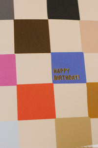 Checkerboard Birthday Greeting Card