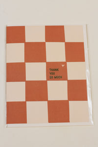 Checkerboard Thank You Greeting Card