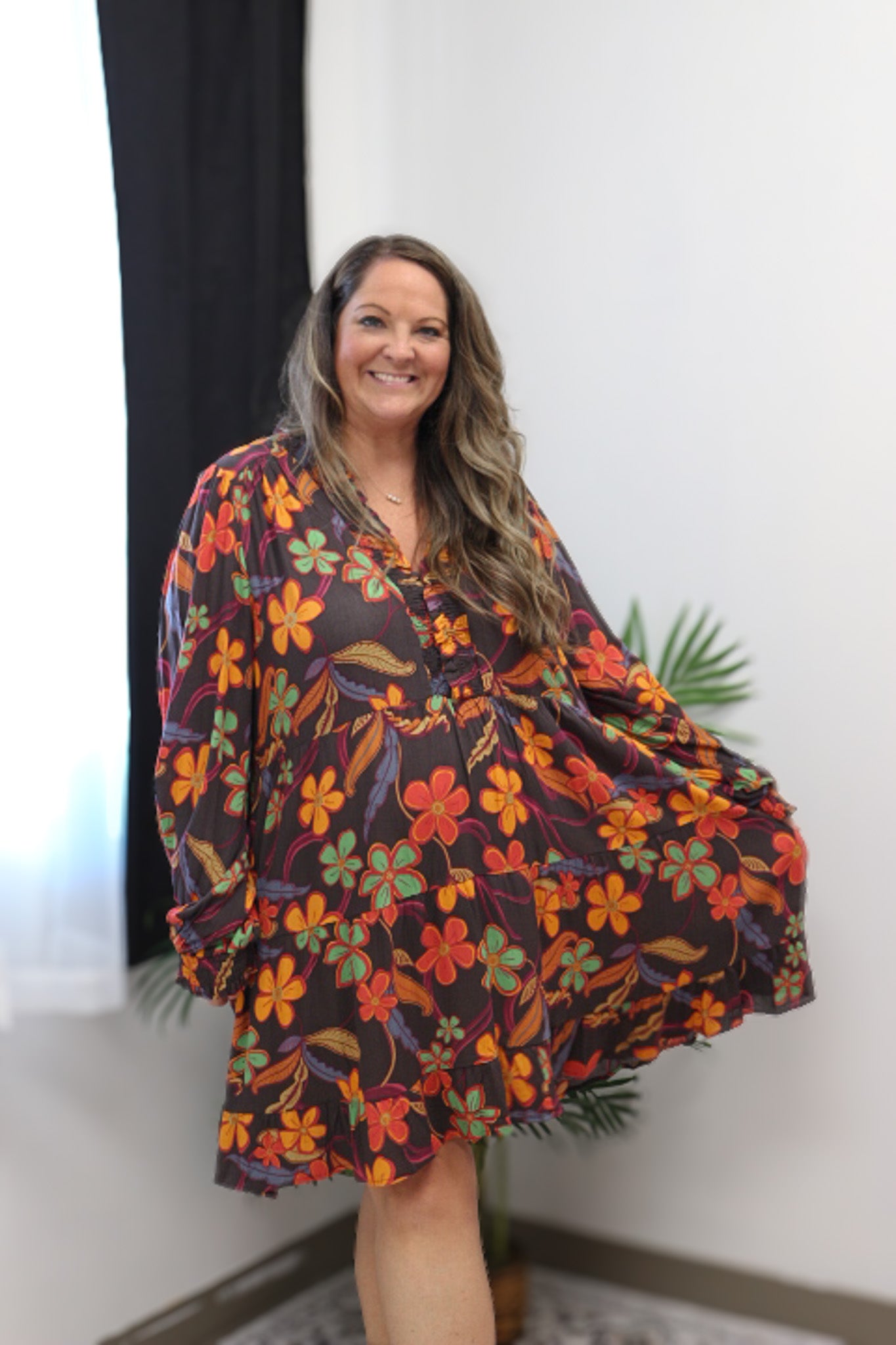 October Muse Floral Dress -2 Colors