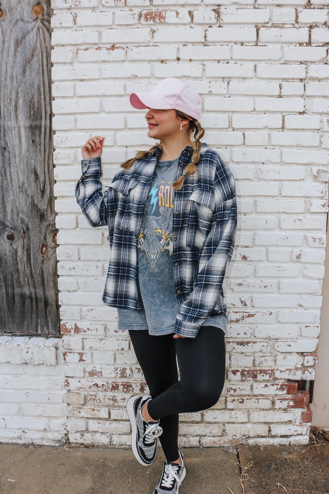 Simply Southern Denim Blue Flannel Top