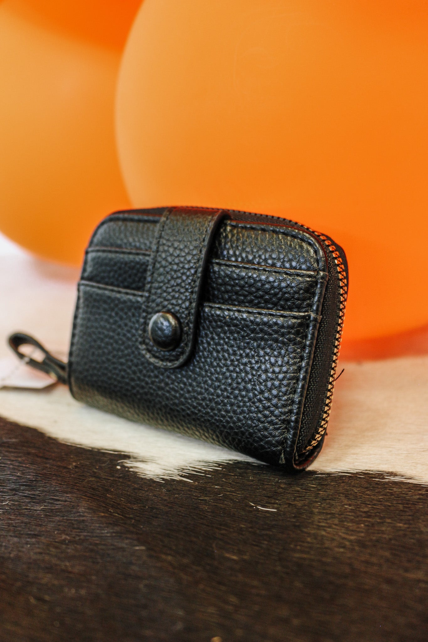 Black Zip Mini Wallet
