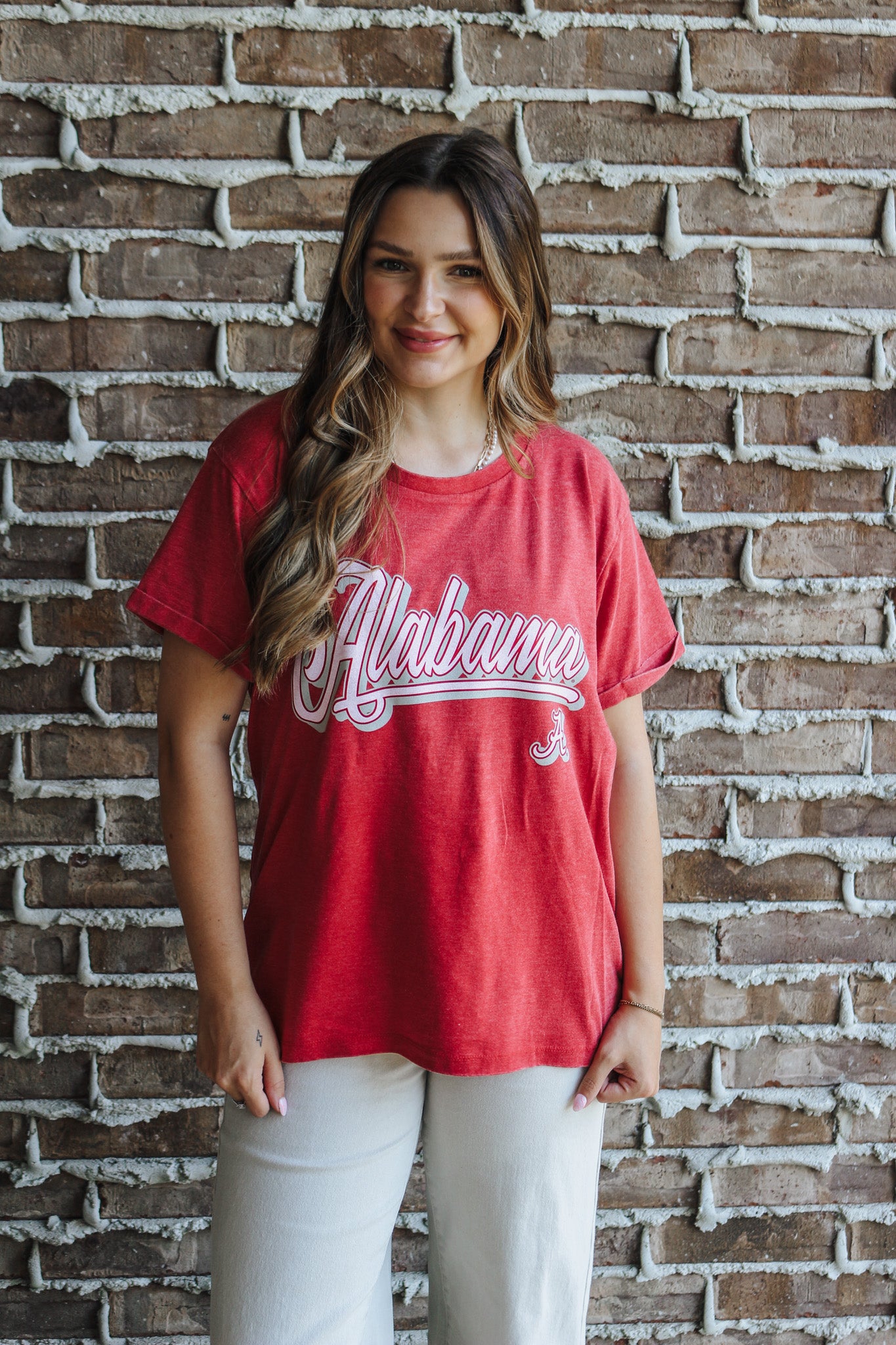 Alabama Crimson Red Harlow Short Sleeve Tee