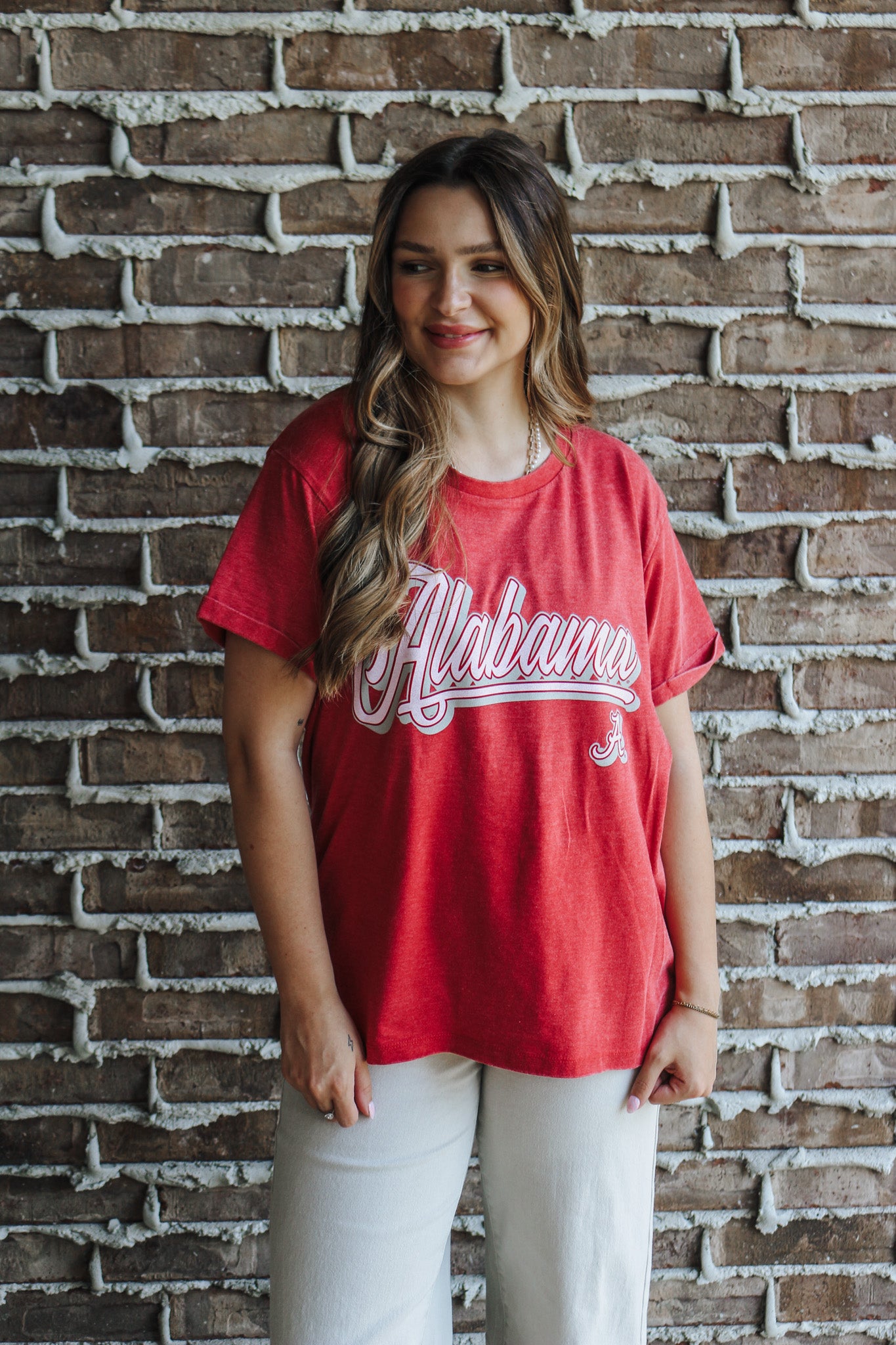 Alabama Crimson Red Harlow Short Sleeve Tee