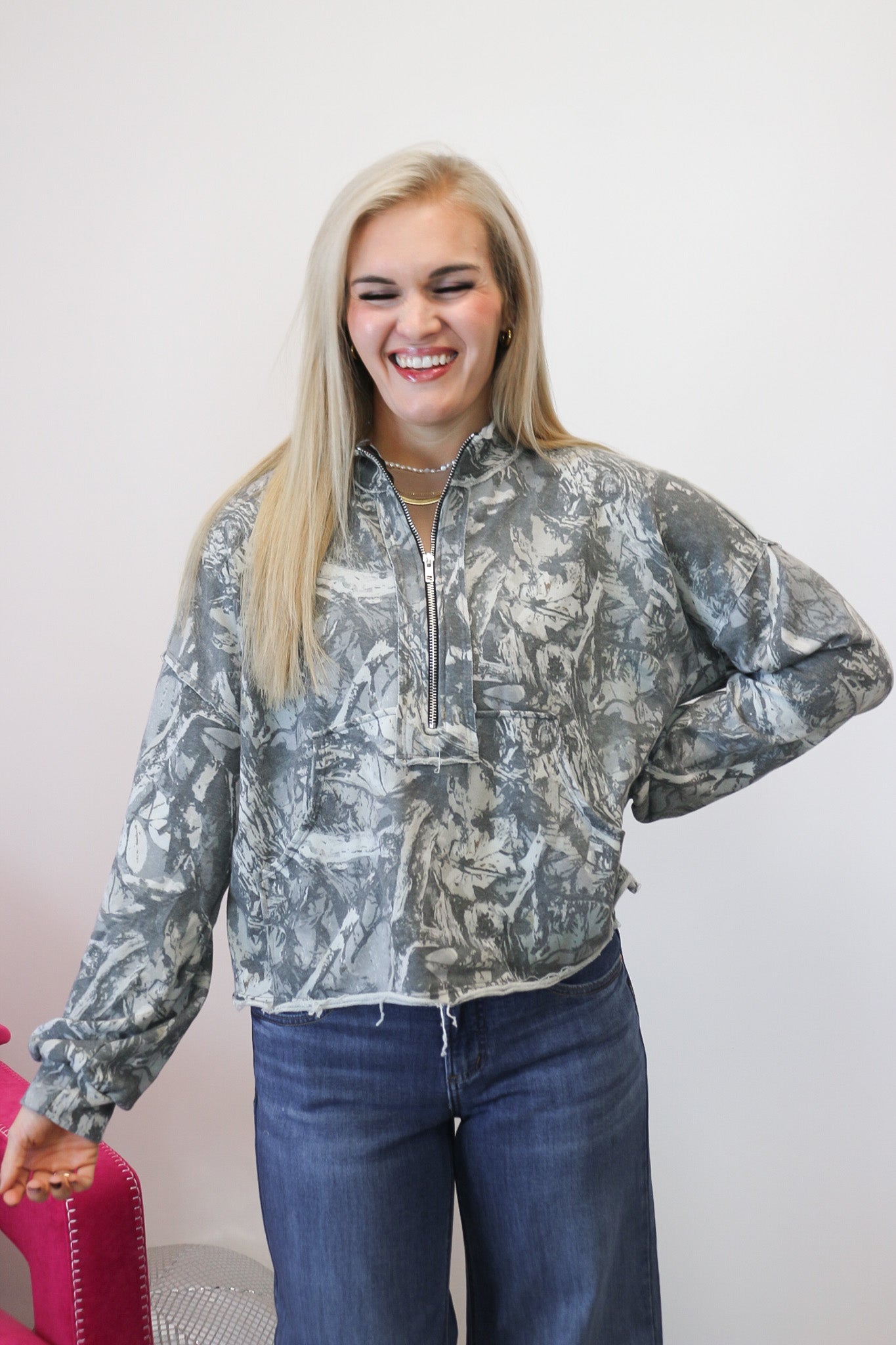 Secret Missions Camo Half Zip Sweatshirt