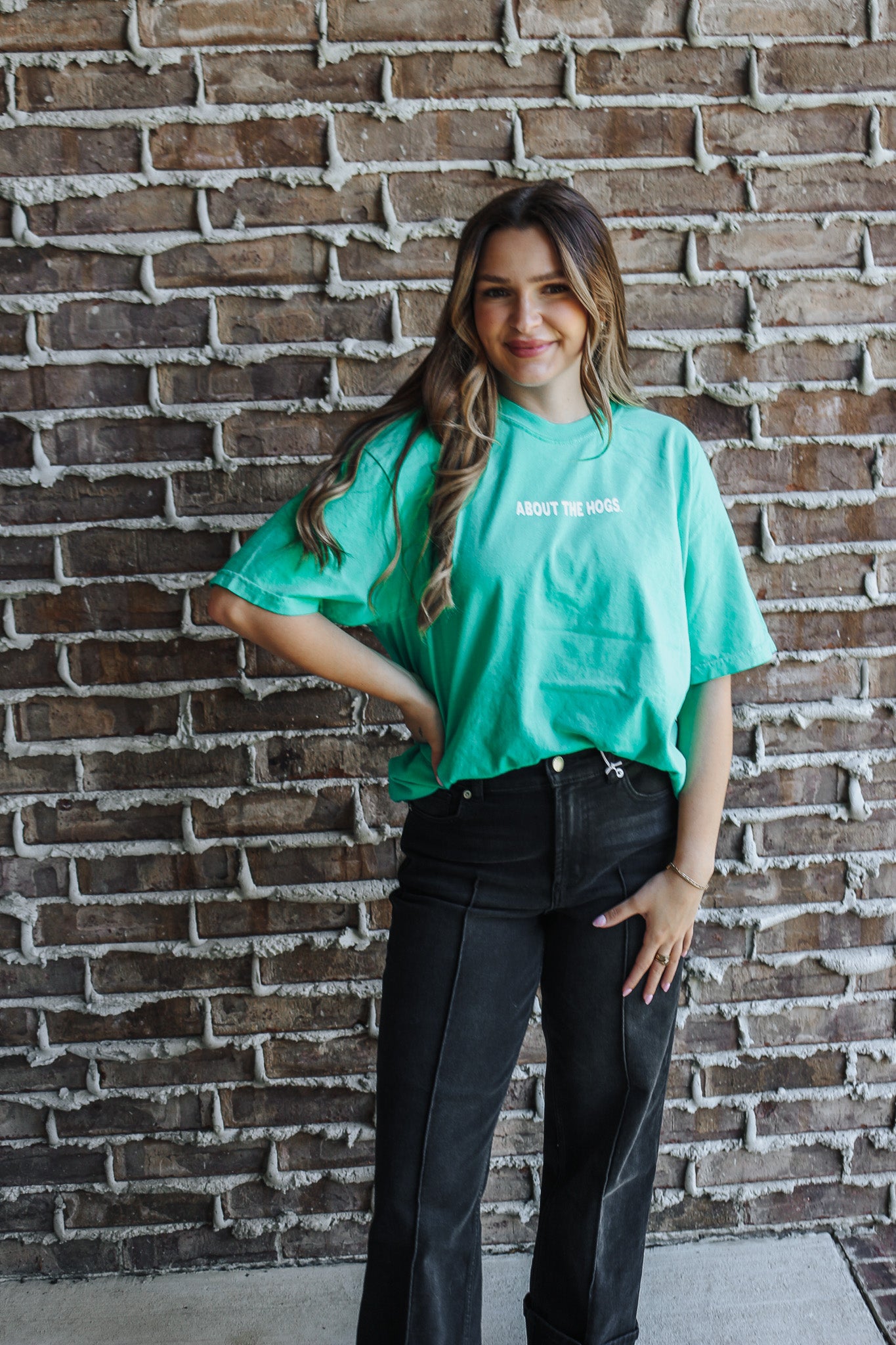 All About The Hogs Green Tee