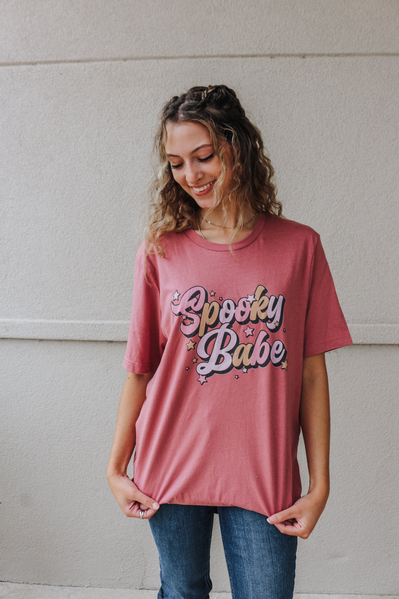 Spooky Babe Pink Graphic Tee