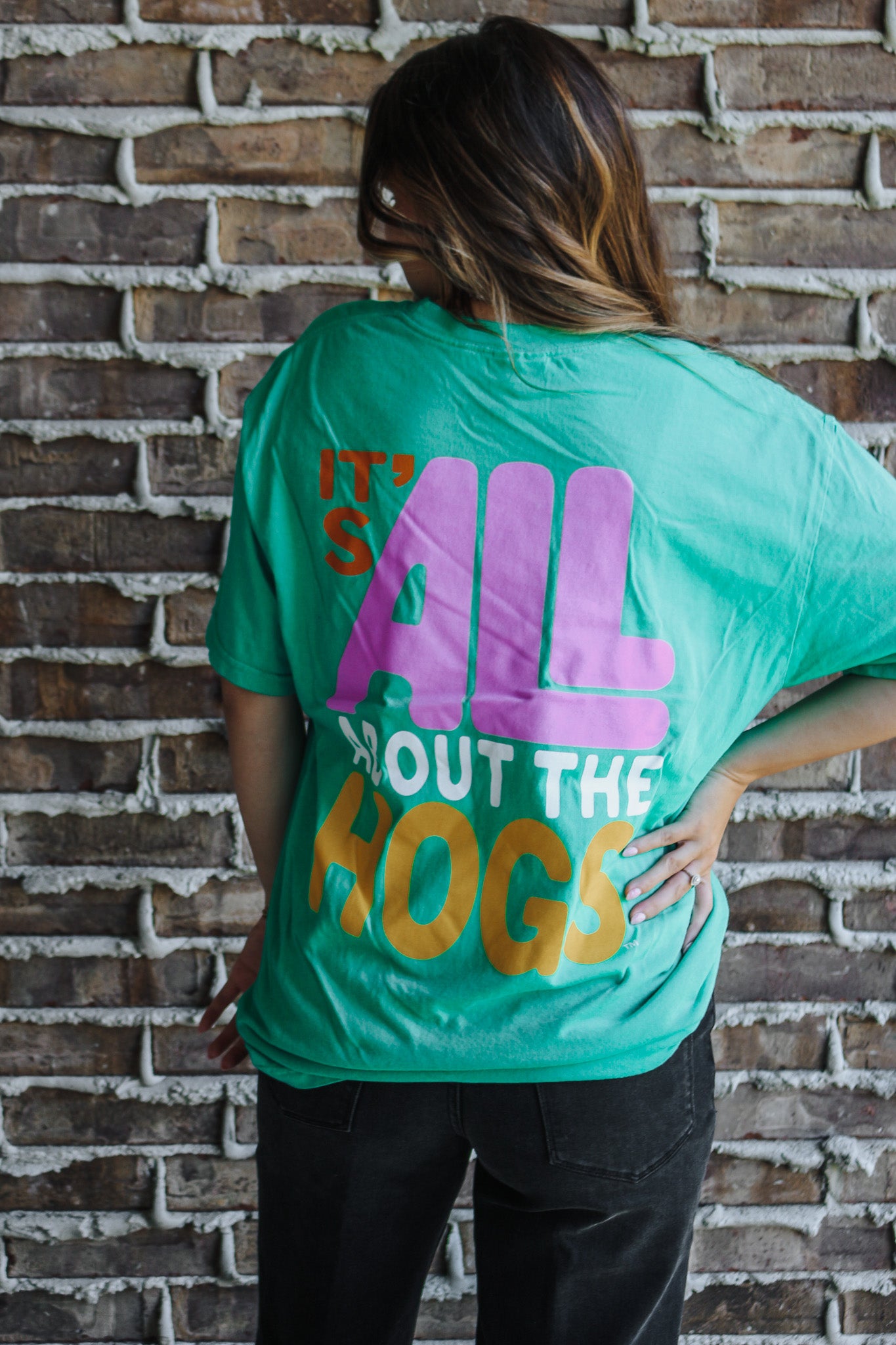 All About The Hogs Green Tee