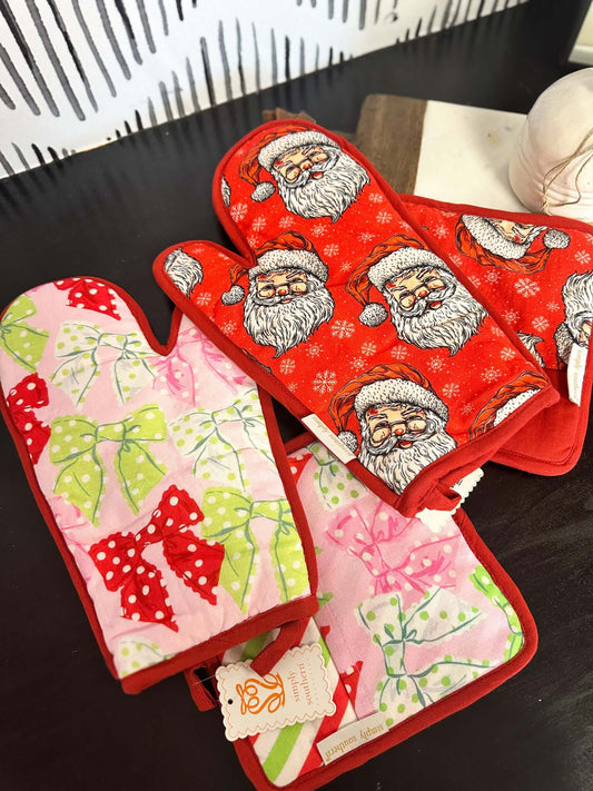 Christmas Oven Mitt & Pot Holder -2 Colors