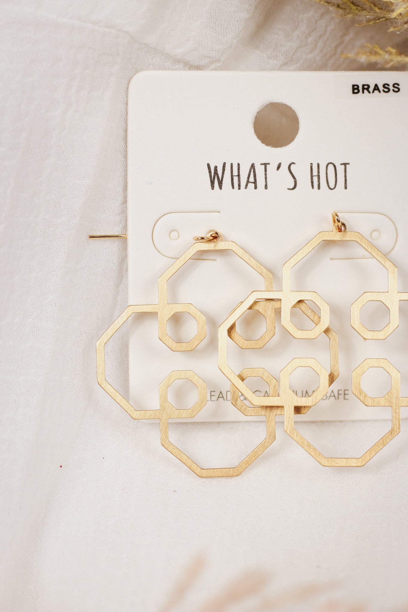 Matte Gold Open Filigree Earring