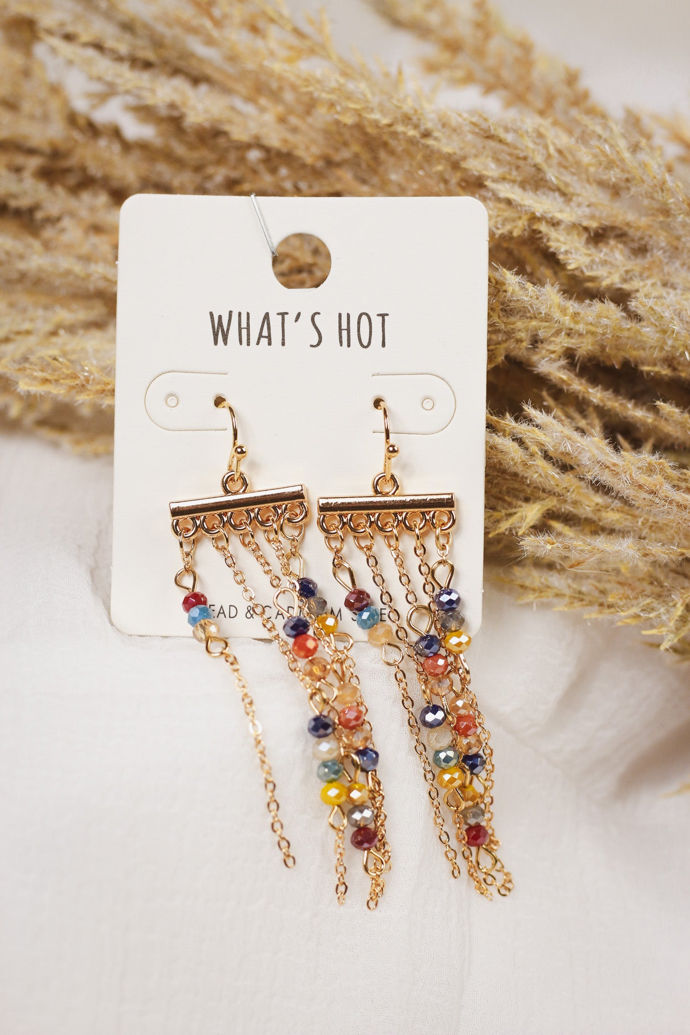 Multi Color Beaded Earrings