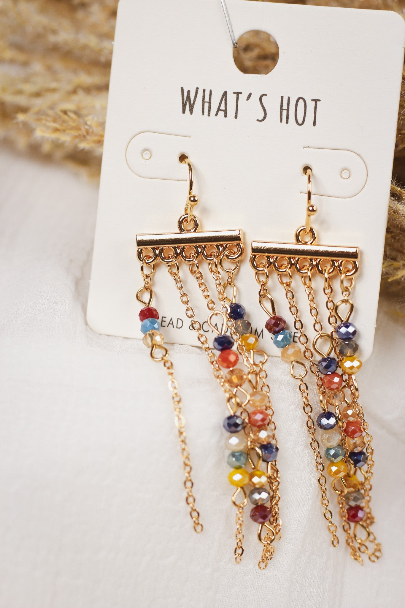 Multi Color Beaded Earrings