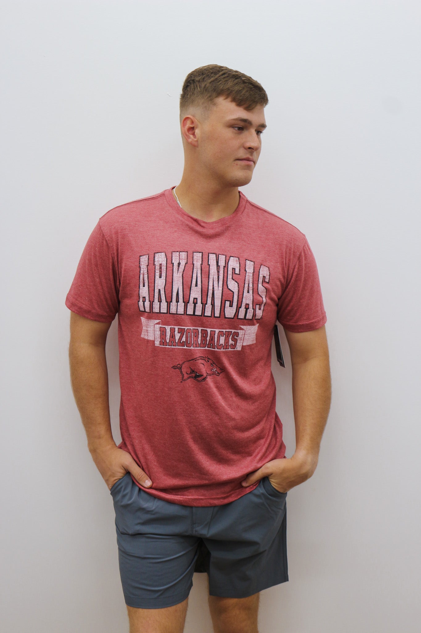 Arkansas Razorback Faded Red Tee