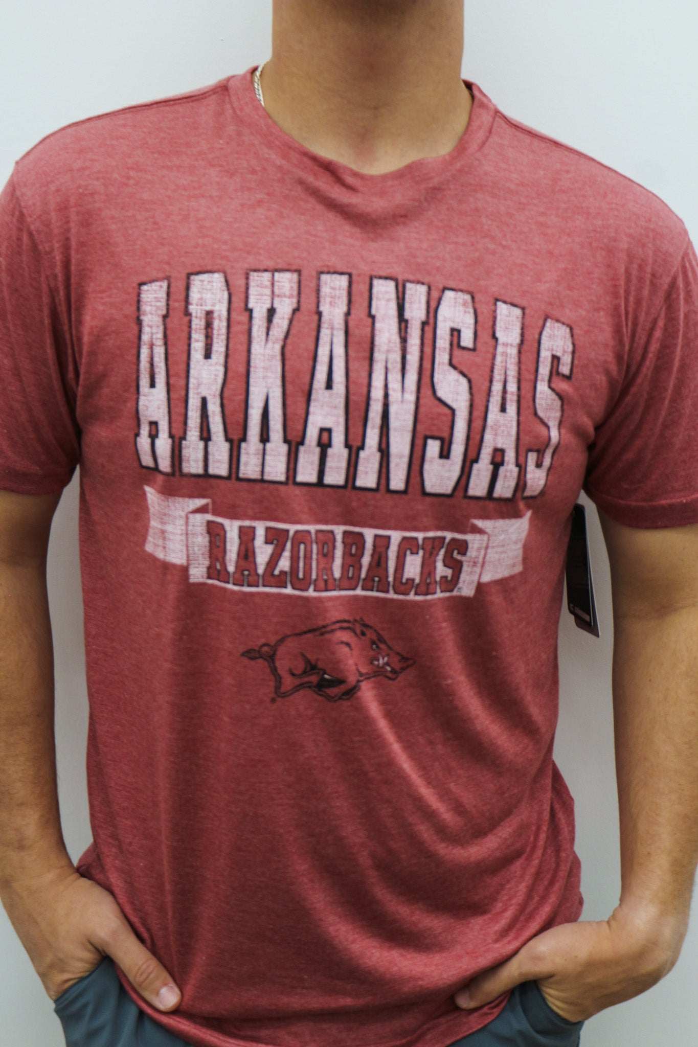 Arkansas Razorback Faded Red Tee