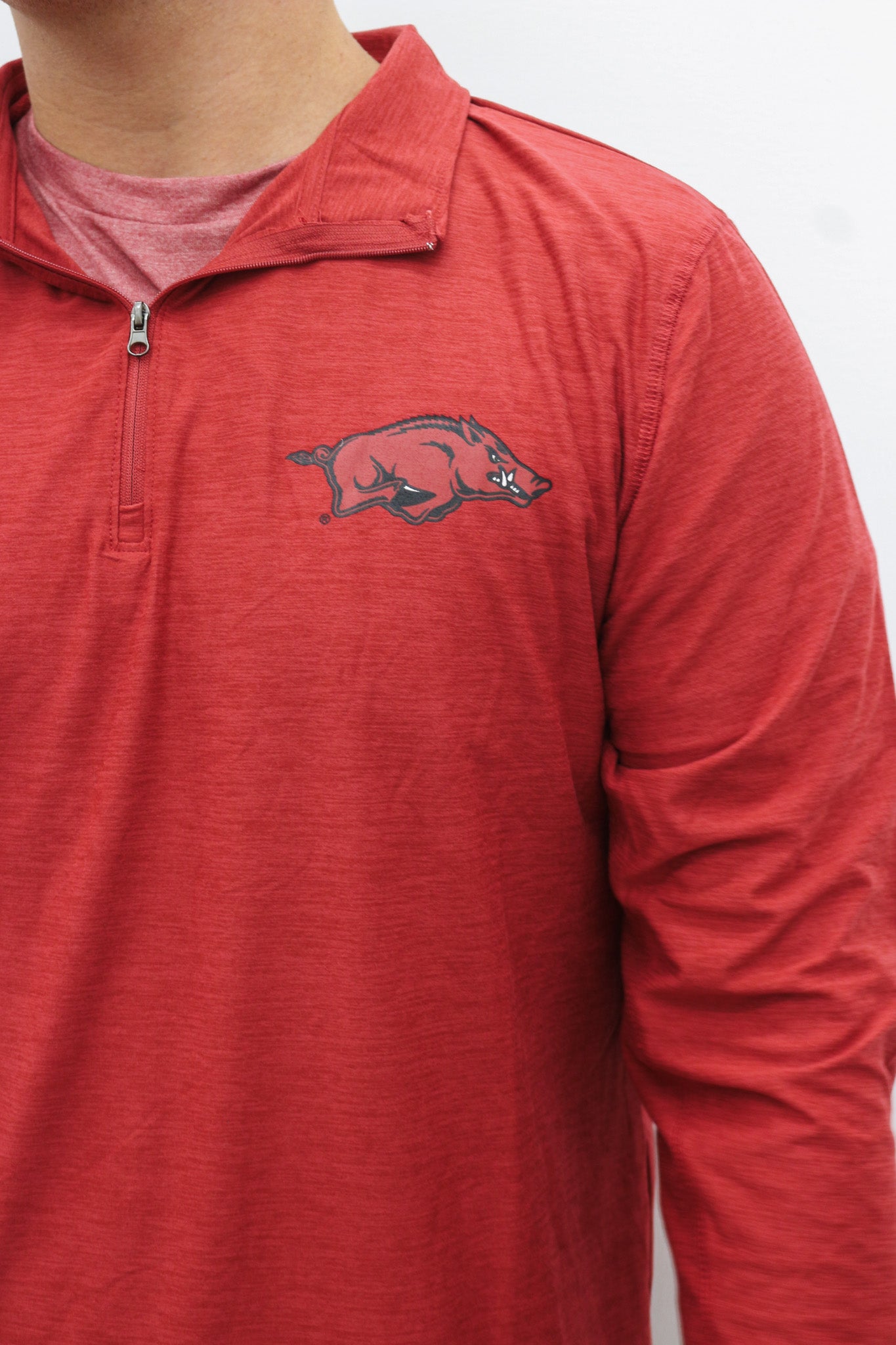 Men’s Red Arkansas Razorback Quarter Zip Pullover