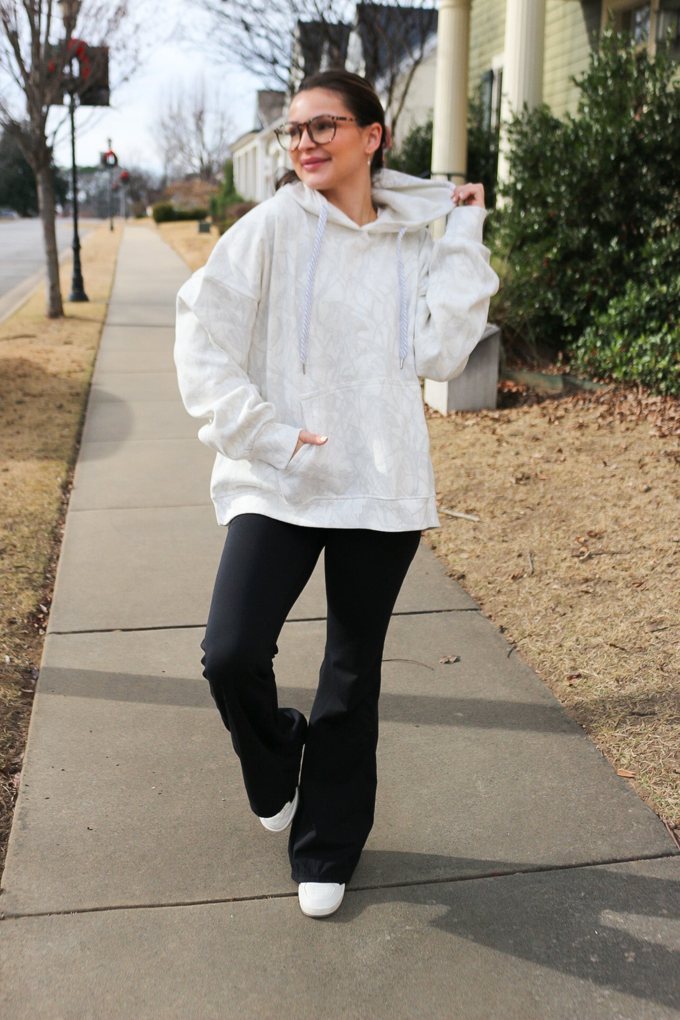 Women's Diversion Blousant White Camo Hoodie