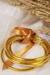 Gold 4pc Bracelet Set