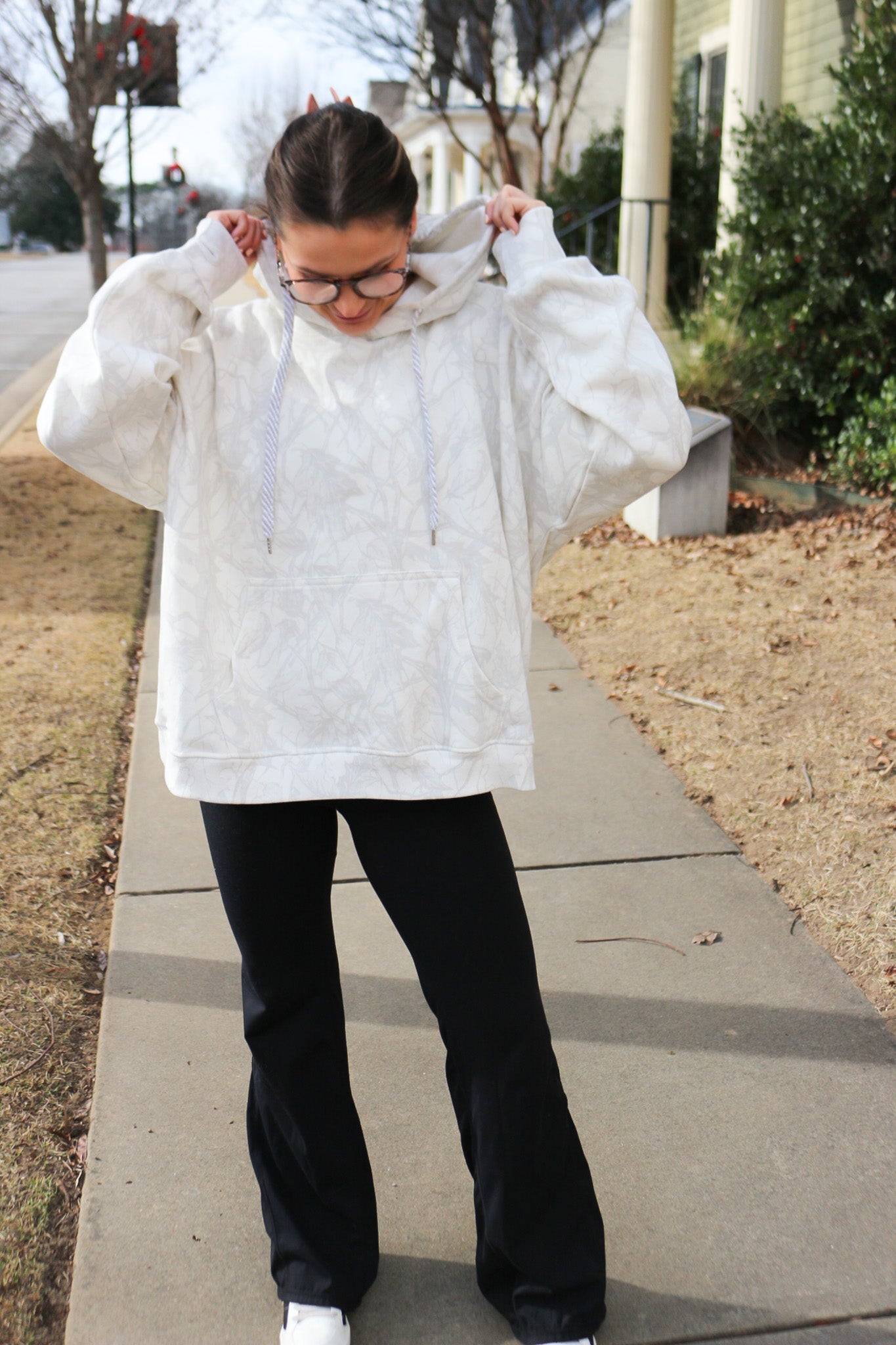 Women's Diversion Blousant White Camo Hoodie