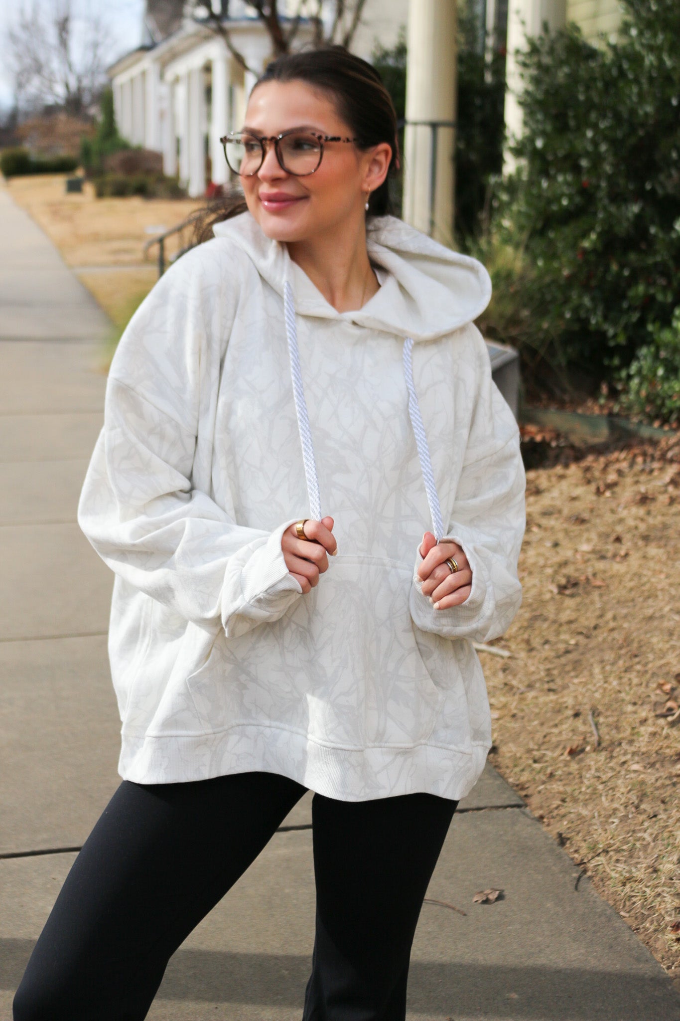 Women's Diversion Blousant White Camo Hoodie