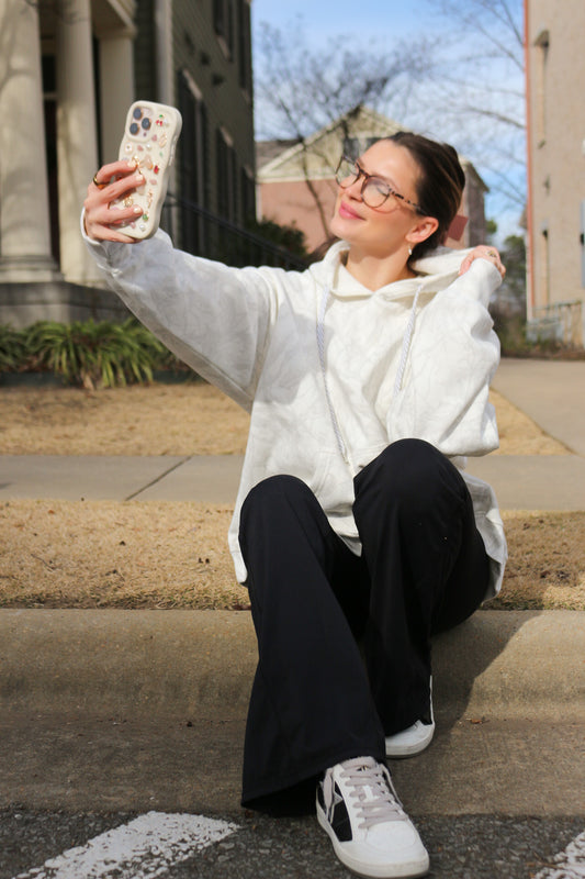 Women's Diversion Blousant White Camo Hoodie