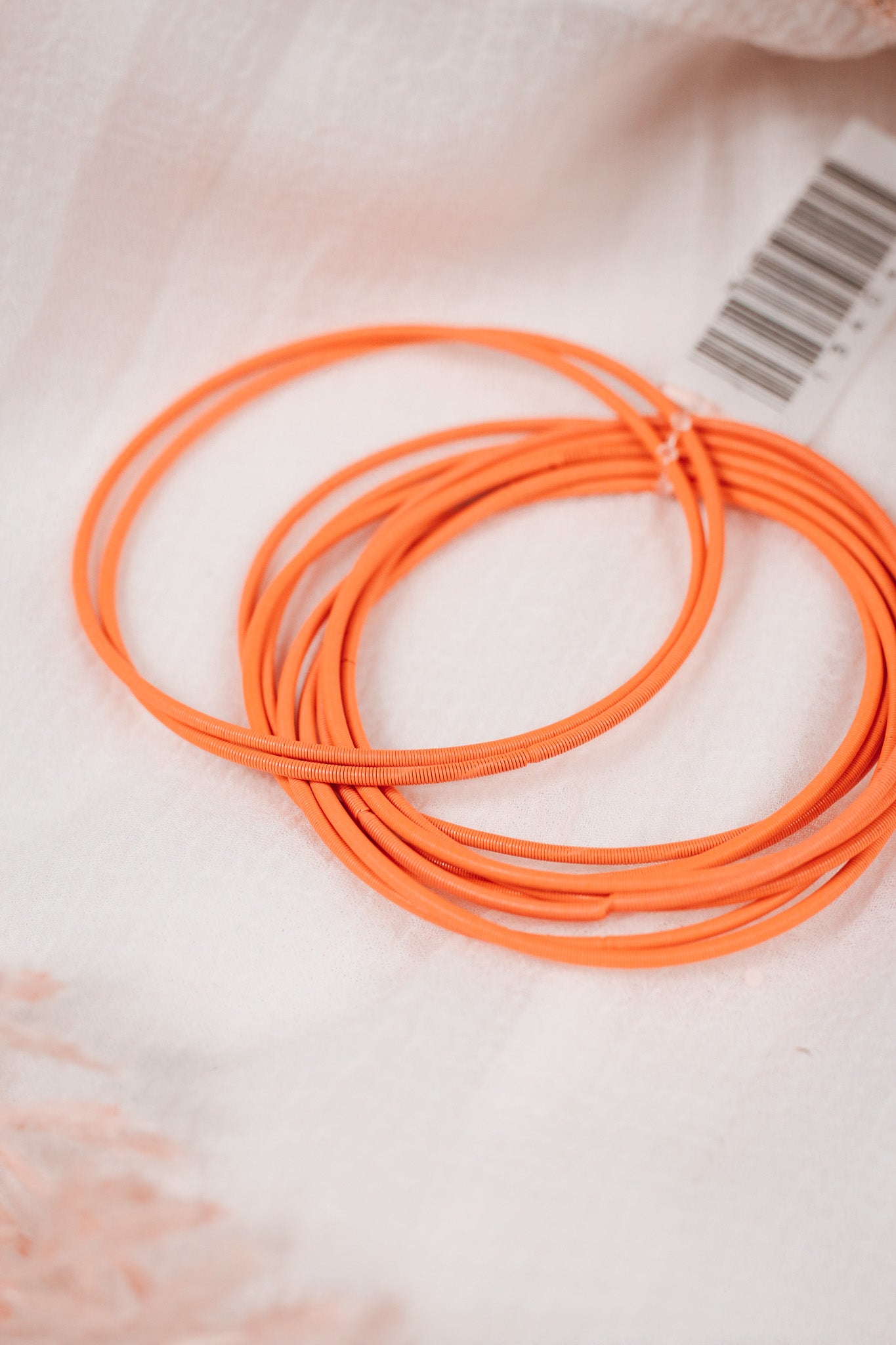 Orange Set of 10 Guitar String Bracelets