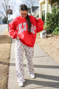 Lulu Mac camo print sweatshirt, shown in one of four available colors