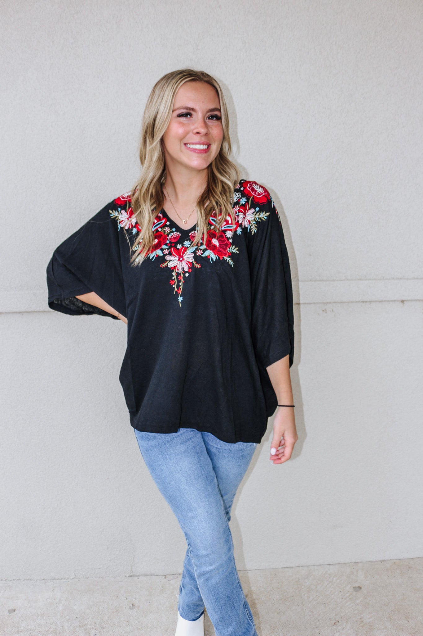 Too Good To Be True Black Floral Blouse