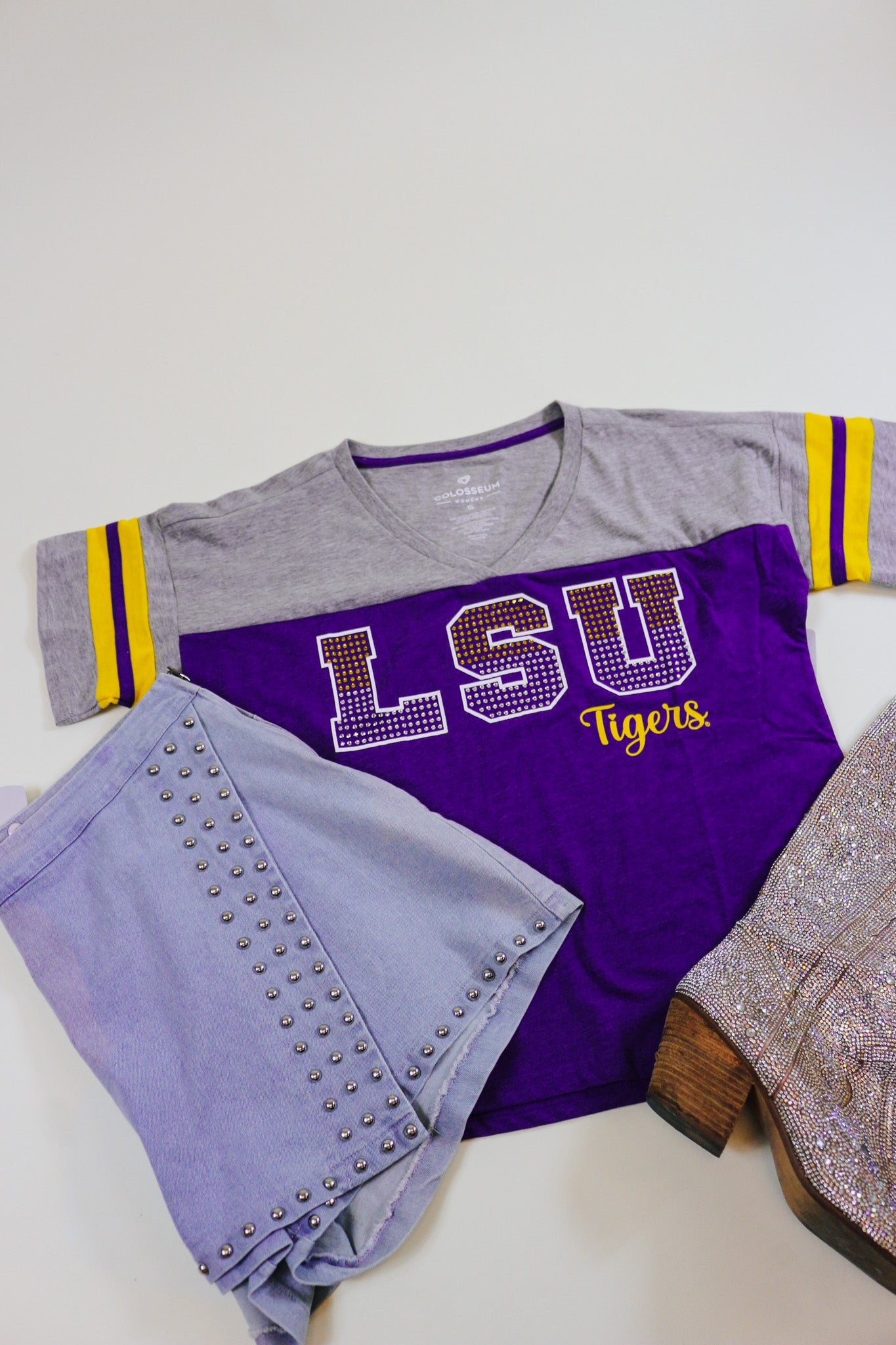 Rhinestone Tee - LSU Tigers or Arkansas Razorbacks