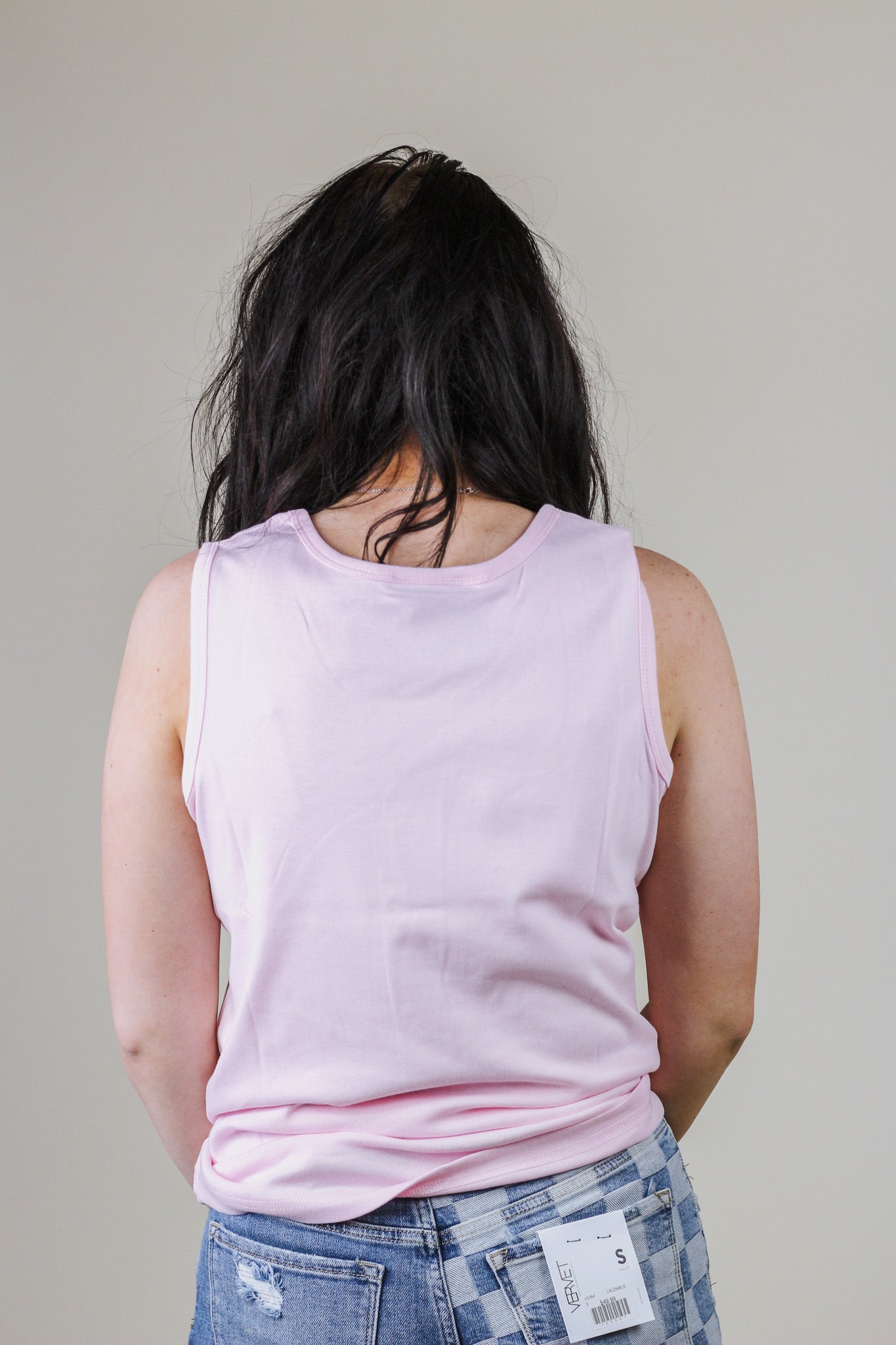 Wants And Needs Pink Ribbed Tank