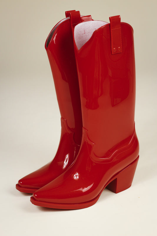 Annie Red Rubber Boot By Matisse
