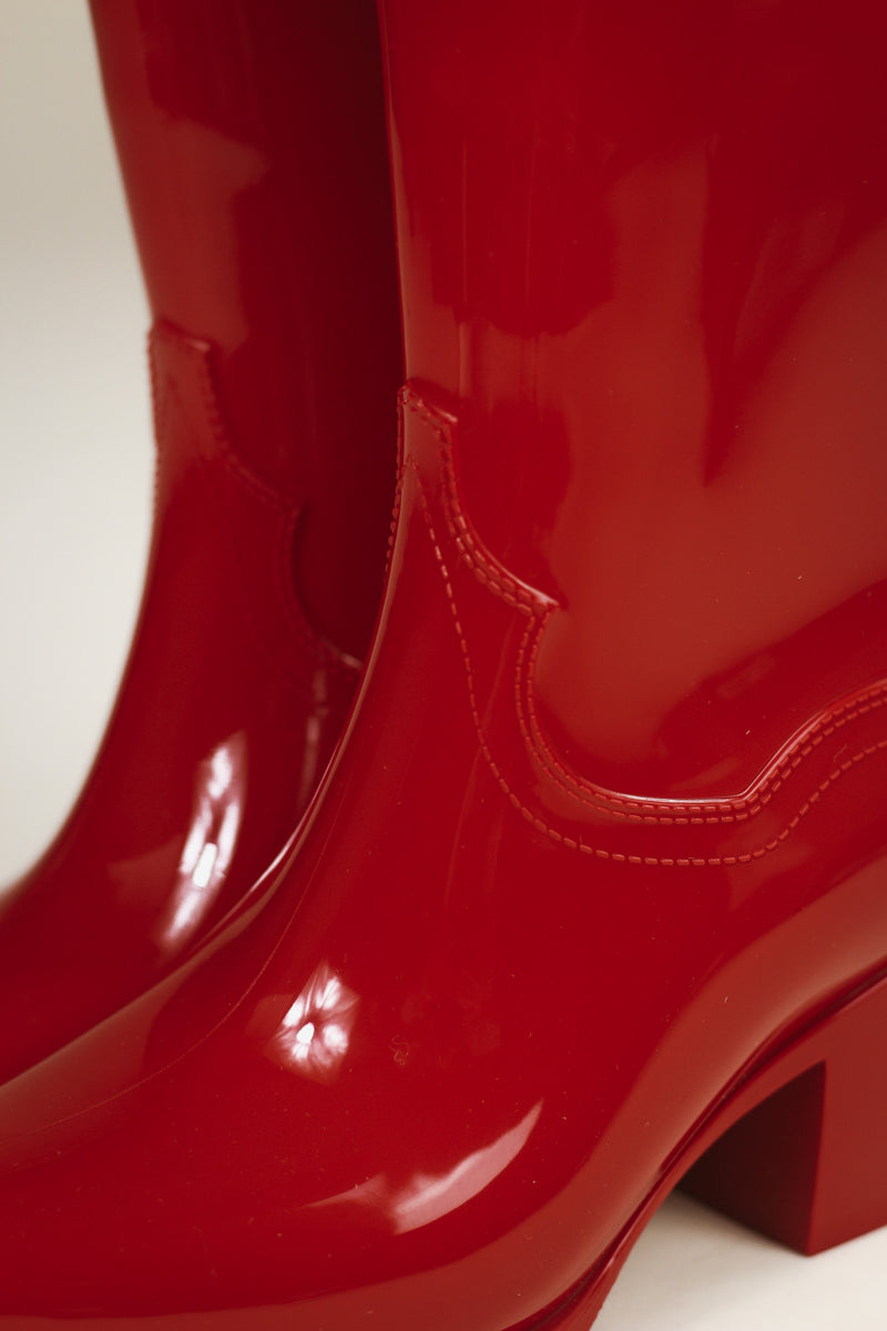Annie Red Rubber Boot By Matisse