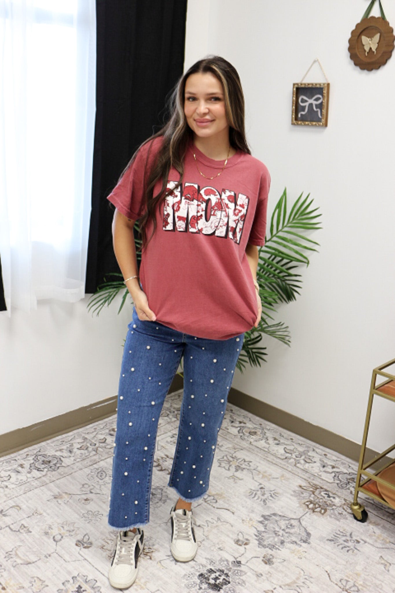 Arkansas Mom Red Graphic Tee