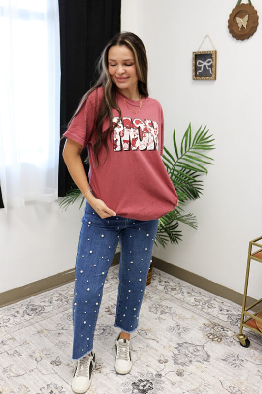 Arkansas Mom Red Graphic Tee