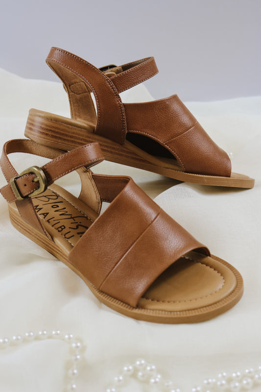 Ardice Tan Leather Blowfish Sandal