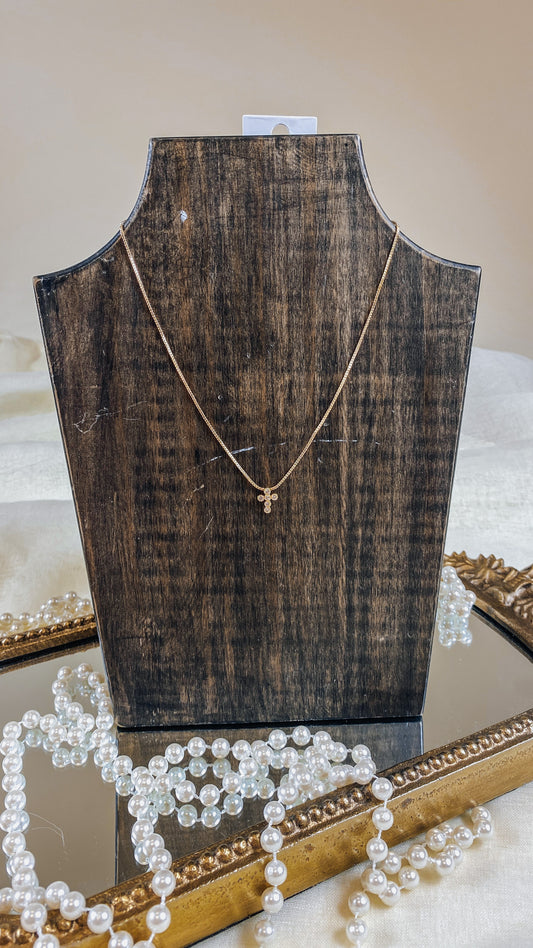 Gold Cross Snake Chain Necklace