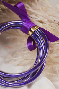 Jelly Purple Bangle Bracelet Set