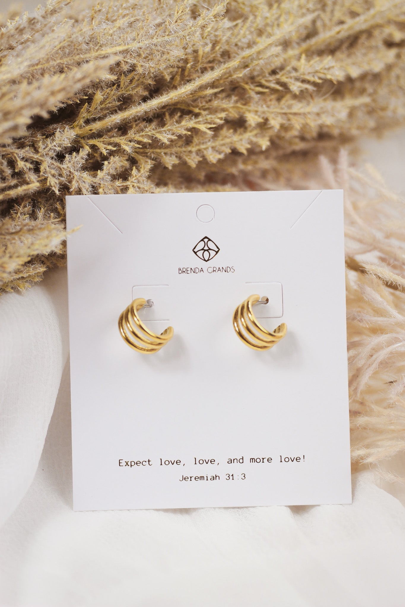 Triple Mini Gold Hoops