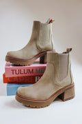 Irie platform booties by MIA, shown in one of two available colors