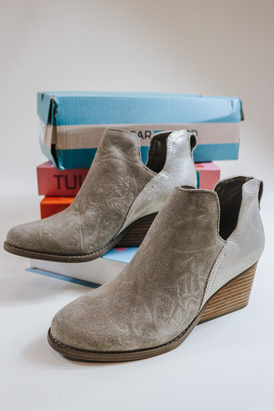 Gwen Dune Suede Wedge Bootie By Toms