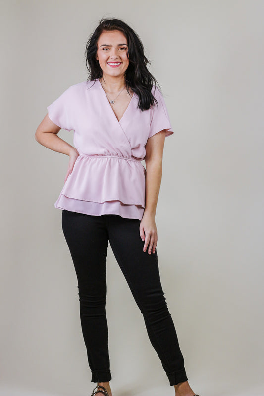 Calm And Collected Blush Blouse