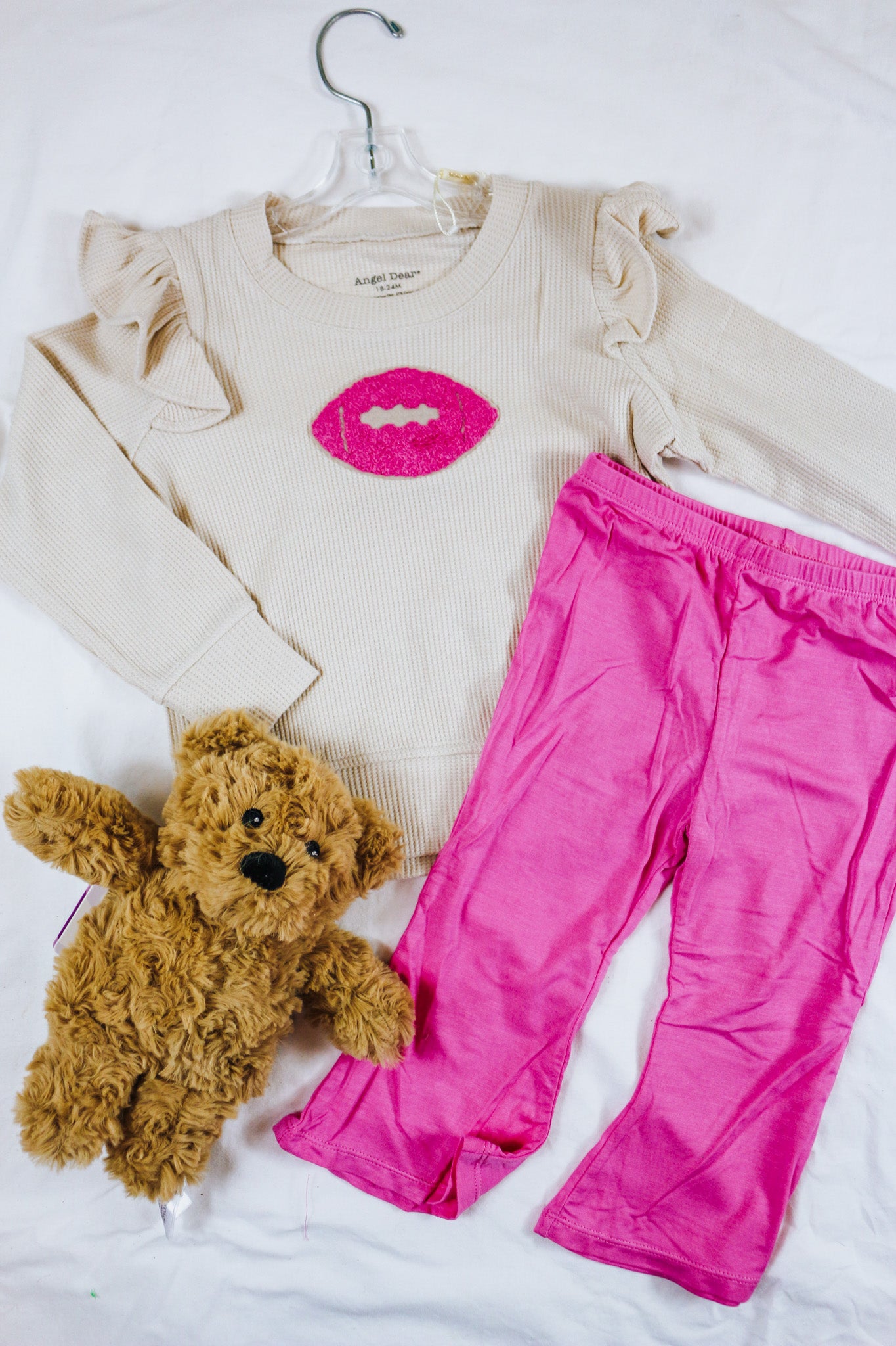 Girls Football Ruffle Top & Pant Set