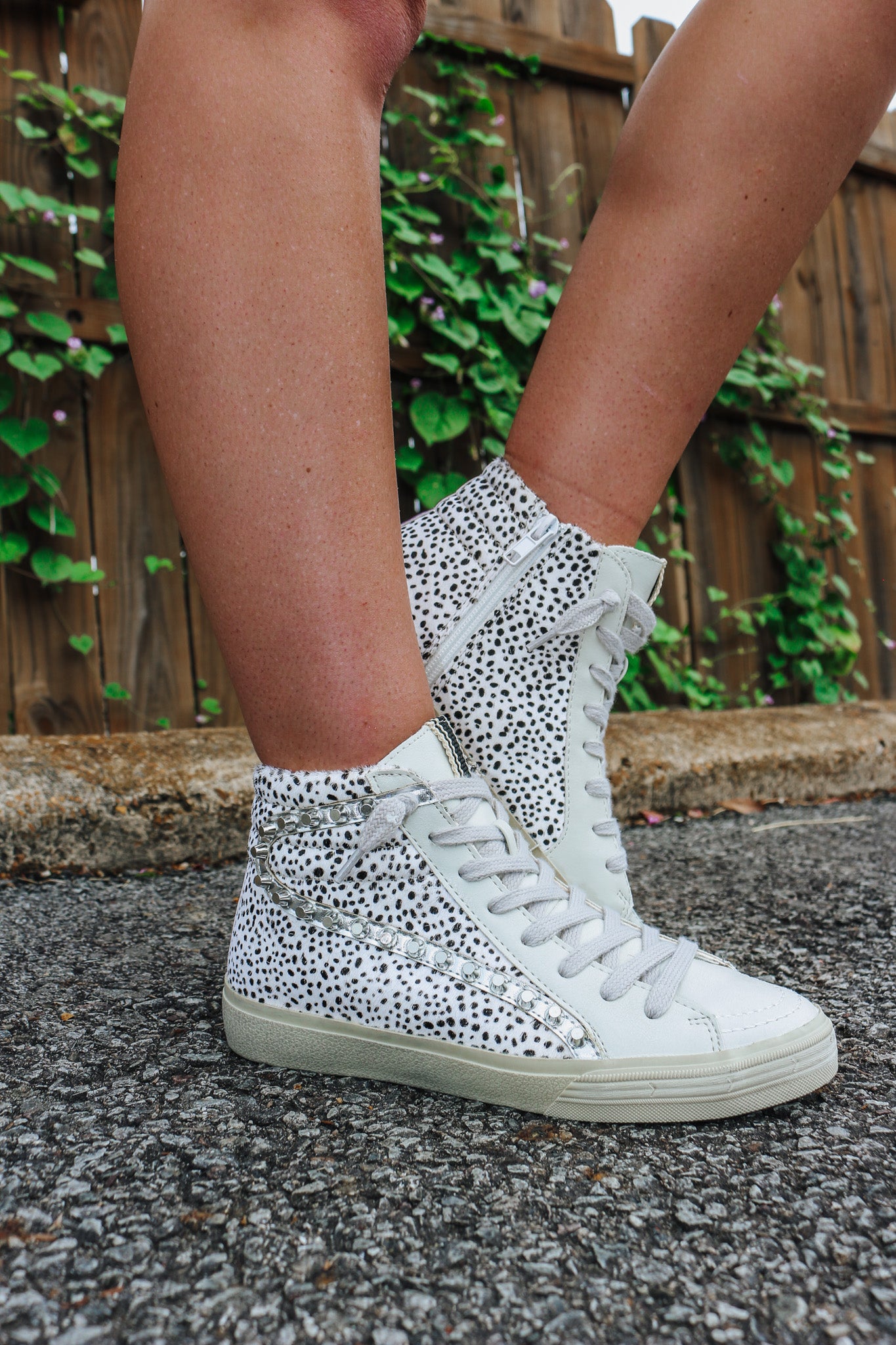 Roxie Black & White Spotted Sneakers By ShuShop