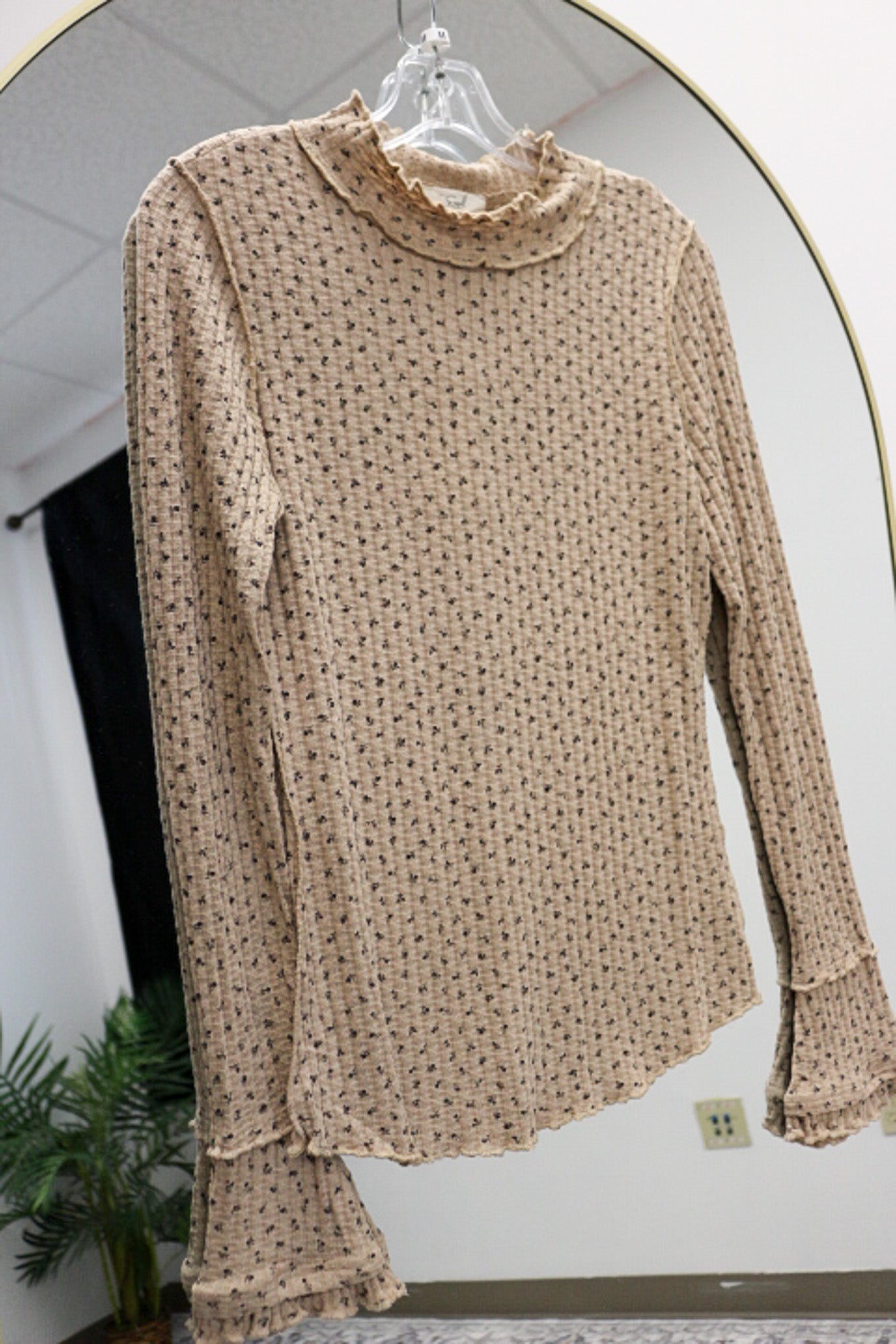 Bonfire Blooms Floral Thermal Fitted Top -3 Colors