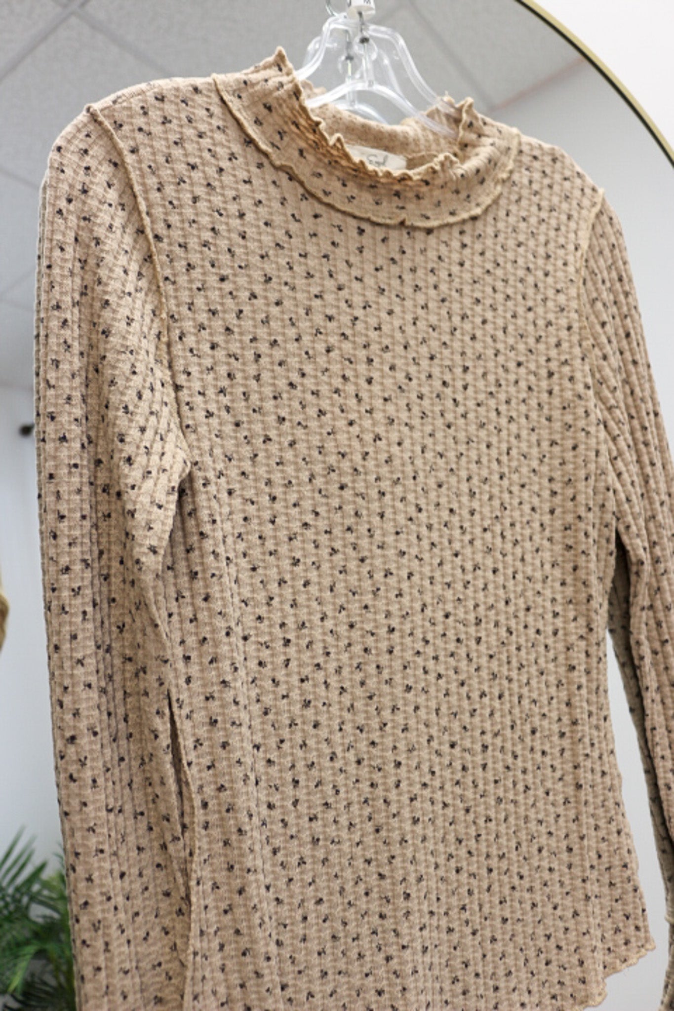 Bonfire Blooms Floral Thermal Fitted Top -3 Colors