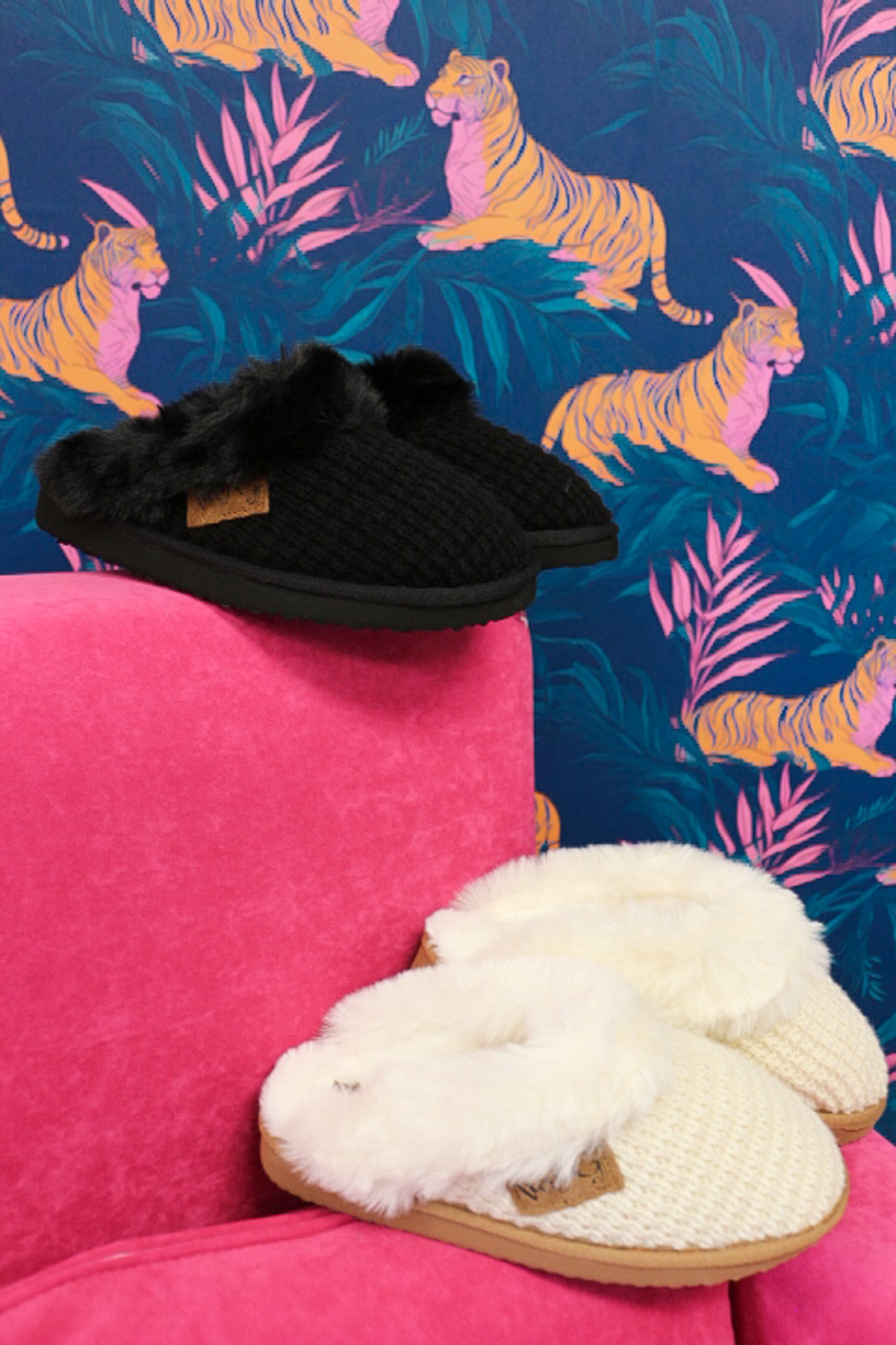 Sweater Knit Slippers -2 Colors