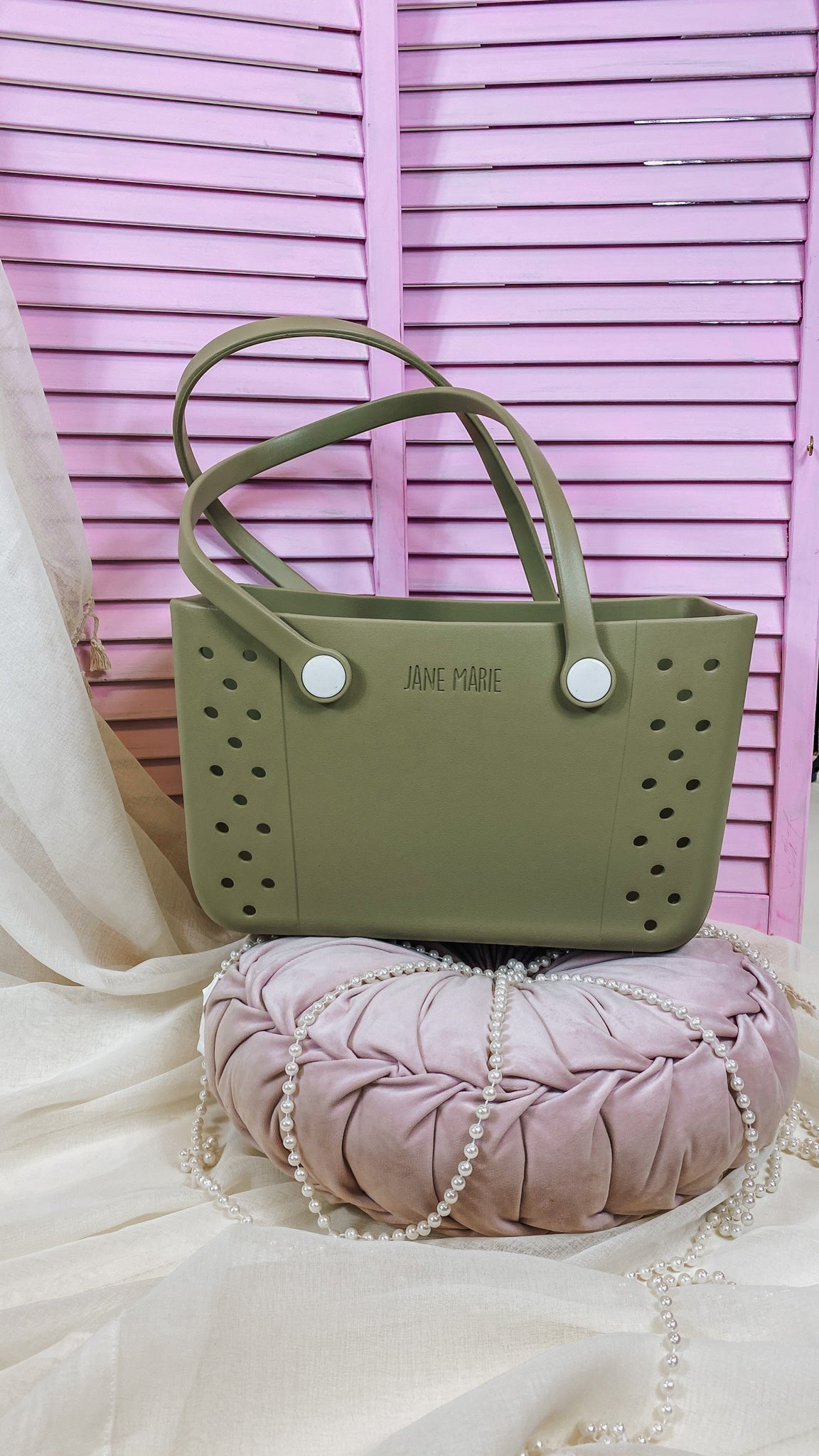 Olive Multi Purpose Croc Tote -2 Sizes